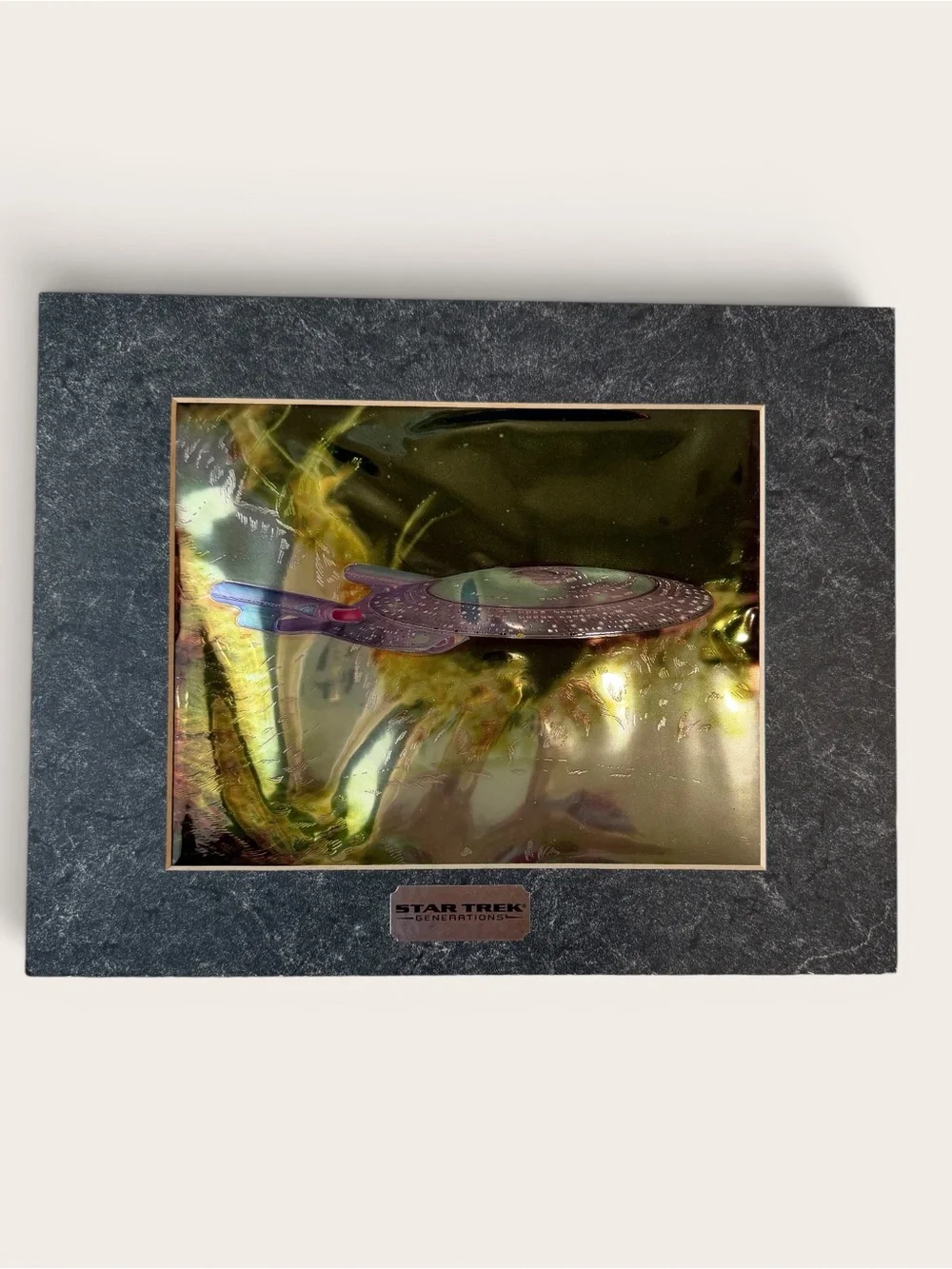 Star Trek Generations ChromArt U.S.S. Enterprise NCC-1701-D Print 14” x 11” COA